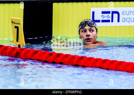 BUDAPEST, HONGRIE - 19 MAI: Barbora Seemanova de la République tchèque en compétition aux femmes 200m Freestyle préliminaire pendant les championnats européens de LON natation à Duna Arena le 19 mai 2021 à Budapest, Hongrie (photo de Marcel ter Bals/Orange Pictures) crédit: Orange pics BV/Alay Live News Banque D'Images