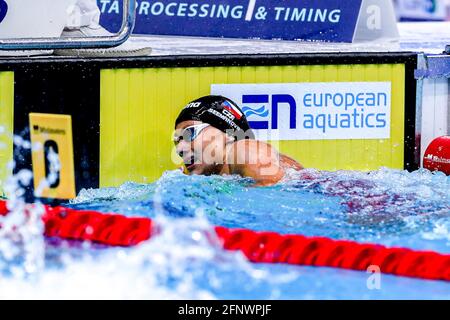 BUDAPEST, HONGRIE - 19 MAI: Barbora Seemanova de la République tchèque en compétition aux femmes 200m Freestyle préliminaire pendant les championnats européens de LON natation à Duna Arena le 19 mai 2021 à Budapest, Hongrie (photo de Marcel ter Bals/Orange Pictures) crédit: Orange pics BV/Alay Live News Banque D'Images