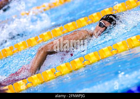 BUDAPEST, HONGRIE - 19 MAI: Barbora Seemanova de la République tchèque en compétition aux femmes 200m Freestyle préliminaire pendant les championnats européens de LON natation à Duna Arena le 19 mai 2021 à Budapest, Hongrie (photo de Marcel ter Bals/Orange Pictures) crédit: Orange pics BV/Alay Live News Banque D'Images