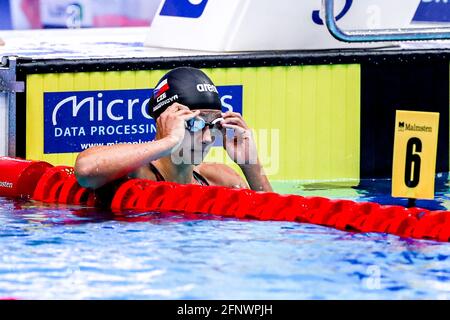 BUDAPEST, HONGRIE - 19 MAI: Barbora Seemanova de la République tchèque en compétition aux femmes 200m Freestyle préliminaire pendant les championnats européens de LON natation à Duna Arena le 19 mai 2021 à Budapest, Hongrie (photo de Marcel ter Bals/Orange Pictures) crédit: Orange pics BV/Alay Live News Banque D'Images