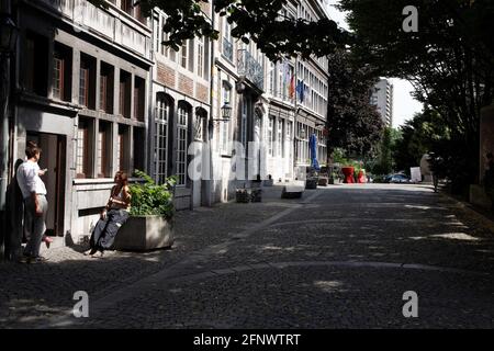 La rue hors Château à Liège en Belgique Banque D'Images