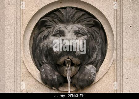 Fontaine lionhead, Autriche Banque D'Images