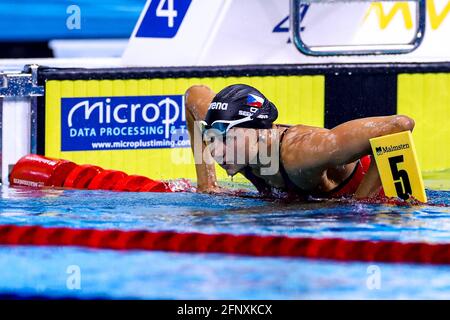 BUDAPEST, HONGRIE - 19 MAI: Barbora Seemanova de la République tchèque en compétition à la demi-finale féminine de 200m Butterfly lors des championnats européens de LEN natation à Duna Arena le 19 mai 2021 à Budapest, Hongrie (photo de Marcel ter Bals/Orange Pictures) crédit: Orange pics BV/Alay Live News Banque D'Images