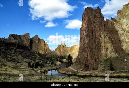 Randonnée Smith Rock Oregon Banque D'Images