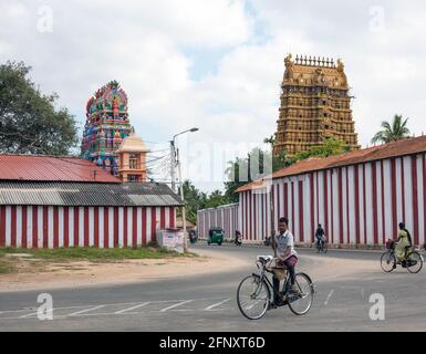 Muthu Vinayagar et les temples hindous de Nallur Kandaswamy sur la route Kovil, Jaffna, province du Nord, Sri Lanka Banque D'Images