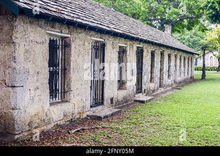 Miami Florida, parc Lummus, anciens logements esclaves construisent 1844 roches calcaires oolite, Banque D'Images