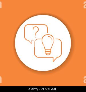 Icône de glyphe de couleur pour les réponses aux questions. Contenu vidéo personnalisé. Inscrivez-vous pour accéder à la page Web, à l'application mobile, au bouton et au logo. Elément vectoriel isolé. Contour modifiable. Illustration de Vecteur