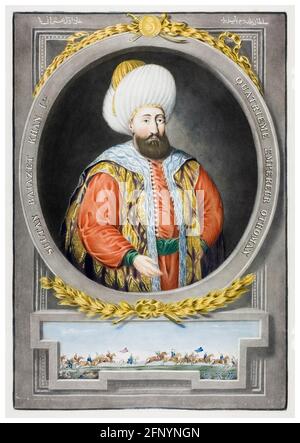 Bayezid I de Turquie (1360-1403), quatrième sultan de l'Empire ottoman, (1389-1402), portrait gravé par John Young, 1815 Banque D'Images