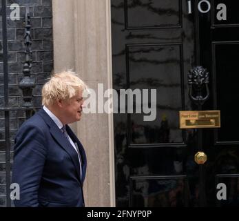Londres, Royaume-Uni. 20 mai 2021. Ali Bongo Ondimba Président du Gabon rencontre Boris Johnson, Premier ministre parlementaire au 10 Downing Street Londres Royaume-Uni crédit: Ian Davidson/Alay Live News Banque D'Images