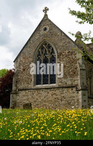 Le front est, Église Sainte-Trinité, Churchover, Warwickshire, Angleterre, ROYAUME-UNI Banque D'Images
