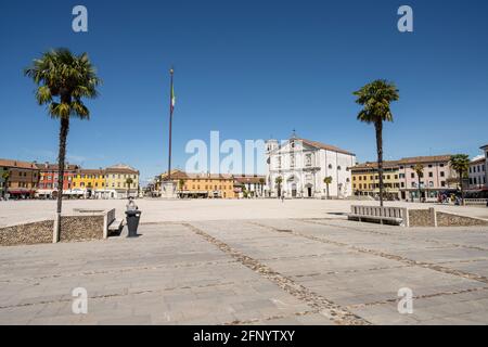 Palmanova, Italie. 18 mai 2021. Une vue panoramique de la place Grant dans le centre-ville Banque D'Images