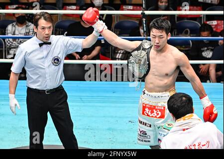 Tokyo, Japon. 19 mai 2021. Kazuto Takesako Boxe : combat de titres japonais à Korakuen Hall à Tokyo, Japon . Crédit: Hiroaki Finito Yamaguchi/AFLO/Alamy Live News Banque D'Images