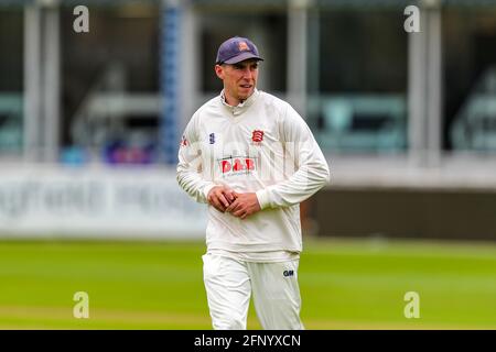 CHELMSFORD, ROYAUME-UNI. 20 MAI Dan Lawrence d'Essex pendant le match de championnat du comté de LV= entre Essex et le Club de cricket du comté de Warwickshire au terrain du comté de Cloudfm, Chelmsford, le jeudi 20 mai 2021. (Crédit : Ian Randall | INFORMATIONS MI) crédit : INFORMATIONS MI et sport /Actualités Alay Live Banque D'Images