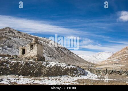 Puga sources d'eau chaude, le Ladakh, le Jammu-et-Cachemire, l'Inde Banque D'Images
