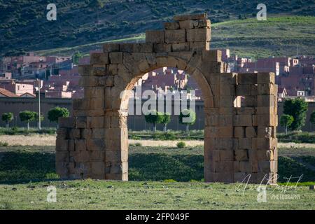 Site archéologique de la ville romaine de Lambèse, Tazoult, Algérie Banque D'Images