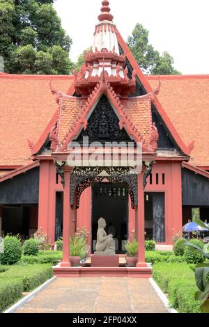 Cour du Musée national de Phnom Penh Cambodge Banque D'Images