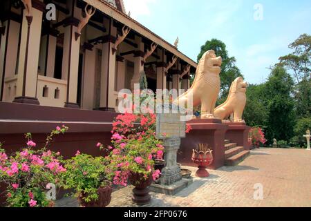 Wat Phnom bâtiment principal à Phnom Penh Cambodge Banque D'Images