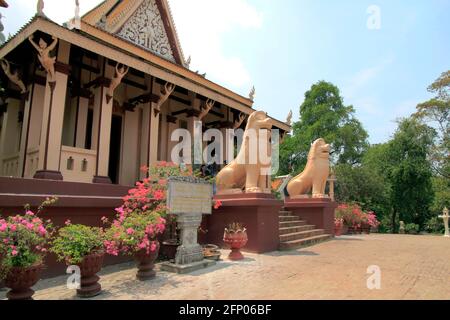 Wat Phnom bâtiment principal à Phnom Penh Cambodge Banque D'Images