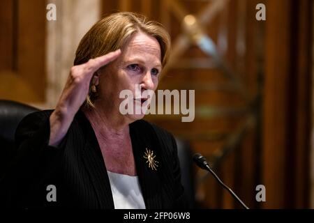 Washington, États-Unis. 19 mai 2021. Erin Collins, avocat national des contribuables au service des contribuables, parle lors d'une audience tenue à Washington, DC, États-Unis, le mercredi 19 mai, 2021. L'audience s'intitule « Service du revenu interne : réduire l'écart fiscal et améliorer les services aux contribuables ». Photographe: Samuel Corum/Pool/Sipa USA crédit: SIPA USA/Alay Live News Banque D'Images