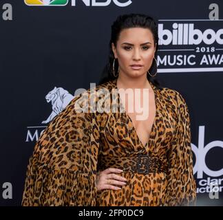 Las Vegas, États-Unis. 20 mai 2018. Demi Lovato marche sur le tapis rouge aux Billboard Music Awards 2018 qui se tiennent au MGM Grand Garden Arena le 20 mai 2018 à Las Vegas, Nevada. (Photo de L.E. Baskow/LeftEye Images/Sipa USA) Credit: SIPA USA/Alay Live News Banque D'Images