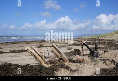 Plage d'Harlech au Pays de Galles Banque D'Images