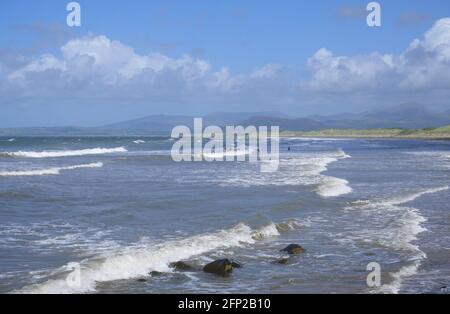 Plage d'Harlech au Pays de Galles Banque D'Images