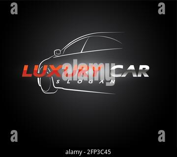 Sport car logo entreprise, résumé car design concept automobile vecteur Illustration Banque D'Images