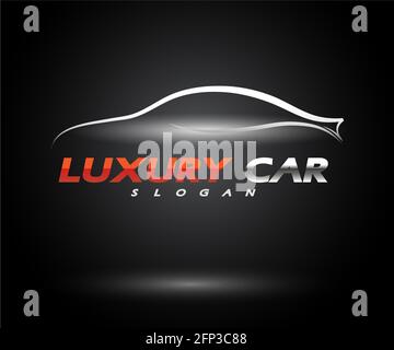 Sport car logo entreprise, résumé car design concept automobile vecteur Illustration Banque D'Images