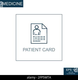 Icône web abstraite, carte patient science médecine - illustration vectorielle Illustration de Vecteur