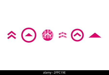 Faites glisser vers le haut l'icône de l'histoire de l'insta. Flèche de défilement bouton de glissement, icône d'action de l'interface de médias sociaux Illustration de Vecteur