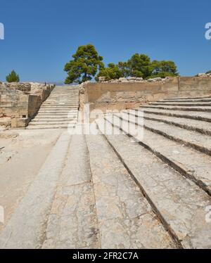 Site archéologique de Temple Phaistos, île de Crète en Grèce. Banque D'Images