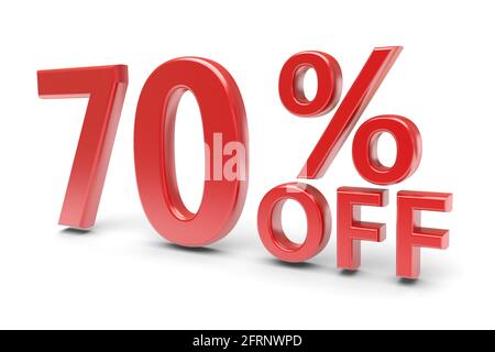réduction de 70 % sur les ventes. image 3d Banque D'Images