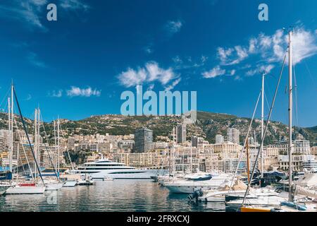 Vue générale du port, Grand Prix de F1 de Monaco au circuit de Monaco le 19 mai 2021 à Monte-Carlo, Monaco. (Photo de HOCH ZWEI) Banque D'Images