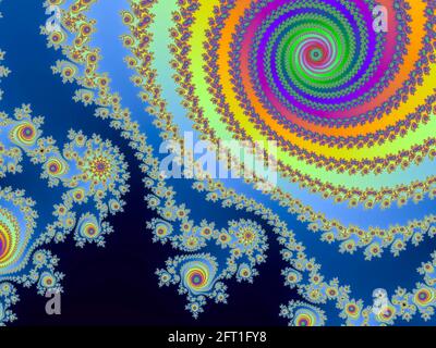 Magnifique zoom sur l'infini mathématicien mandelbrot fractal Banque D'Images