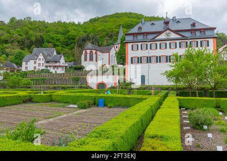 Ancien prieuré bénédictin Hirzenach, style baroque, Vallée du Haut-Rhin moyen classée au patrimoine mondial de l'UNESCO, Rhénanie-Palatinat, Allemagne Banque D'Images