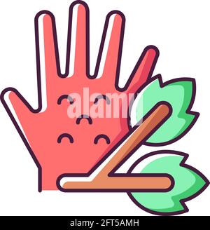 Icône de couleur RVB plantes Illustration de Vecteur