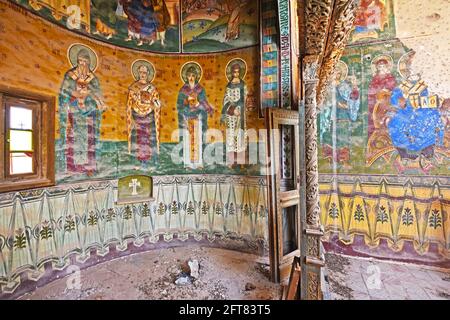 Église orthodoxe roumaine, Qasr al yahud, fleuve Jourdain, Israël Banque D'Images