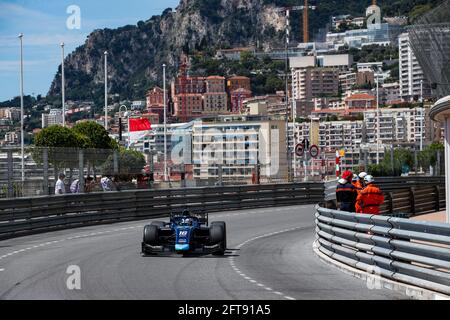 16 Nissany Roy (isr), DAMS, Dallara F2, action pendant le championnat 2021 de Formule 2 de la FIA à Monaco du 21 au 23 mai - photo Florent Gooden / DPPI / LiveMedia Banque D'Images