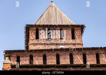 Tour de Pyatnitsky porte de l'élément de brique rouge Forteresse Kolomna Le Kremlin Banque D'Images