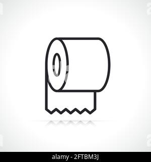 Papier toilette rouleau design isolé Icon Illustration de Vecteur