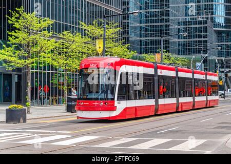 Tramway ou tramway Bombardier, Toronto, Canada Banque D'Images