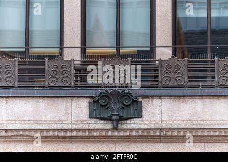 Détail de l’architecture de l’auditorium et de la salle ronde du 7e étage Eaton, lieu historique national du Canada. Le bâtiment est situé au 444 Yon Banque D'Images