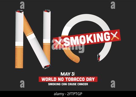 Interdiction de fumer et Journée mondiale sans tabac Illustration de Vecteur