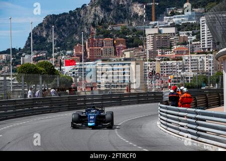 16 Nissany Roy (isr), DAMS, Dallara F2, action pendant le championnat 2021 de Formule 2 de la FIA à Monaco du 21 au 23 mai - photo Florent Gooden / DPPI Banque D'Images