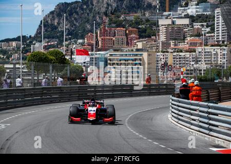 24 Viscaal Bent (nld), Trident, Dallara F2, action pendant le championnat 2021 de Formule 2 de la FIA à Monaco du 21 au 23 mai - photo Florent Gooden / DPPI Banque D'Images