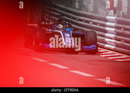 03 Zhou Guanyu (chn), Uni-Virtuosi Racing, Dallara F2, action pendant le championnat 2021 de Formule 2 de la FIA à Monaco du 21 au 23 mai - photo Florent Gooden / DPPI Banque D'Images