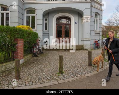 tenement début 20th c. , rue Curschmann 37 à Hambourg-Hoheluft-Ost, Allemagne, Europe Banque D'Images