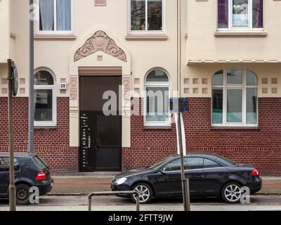 Zone de logement Tannenburg construit en 1907, Breitenfelder St. 46-48 à Hambourg-Hoheluft-Ost, Allemagne, Europe Banque D'Images