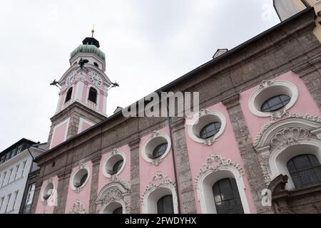 Hôpital Eglise du Saint-Esprit ou Spitalskirche zum Heiligen Geist à Innsbruck, Tyrol, Autriche Banque D'Images