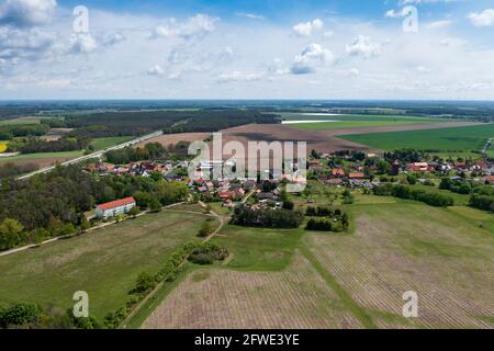 Le petit village de Terpt dans le Brandebourg en Allemagne Banque D'Images